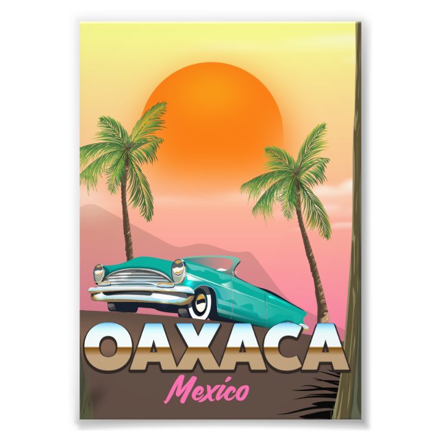 Oaxaca Mexico Reiseplakat Fotodruck (Vorne)