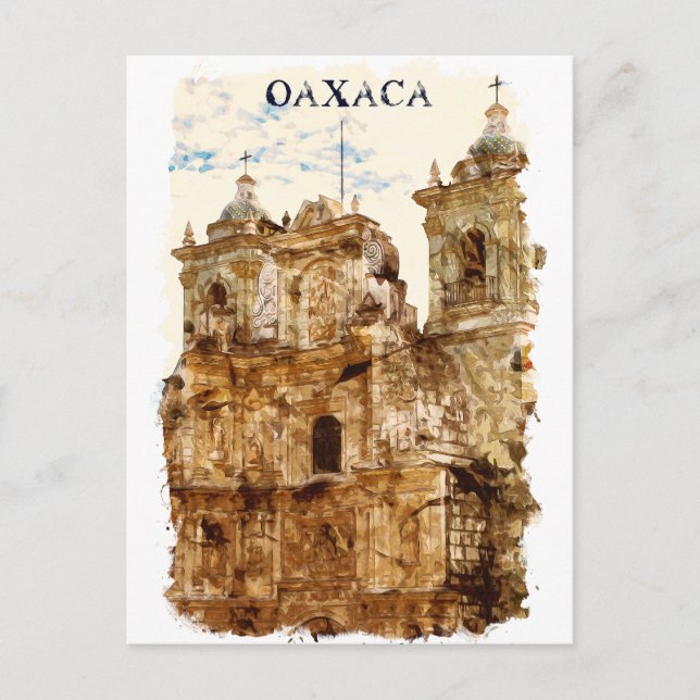 Oaxaca Mexico Templo de Santo Domingo Postkarte (Vorderseite)