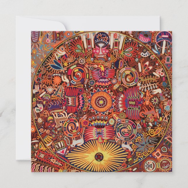 Oaxaca Mexikanischer Maya Tribal Einladung (Vorderseite)