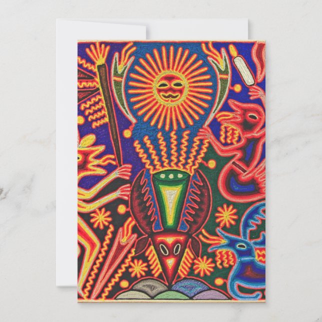 Oaxaca Mexikanischer Maya Tribal Einladung (Vorderseite)