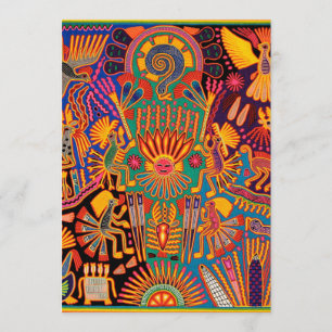 Oaxaca Mexikanischer Maya Tribal Einladung