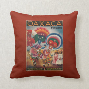 Oaxaca, Mexiko, Poster für Vintagen Tourismus, wir Kissen