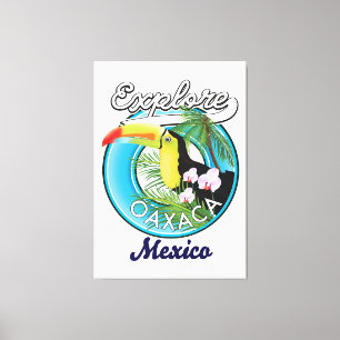Oaxaca Mexiko Reise Logo Leinwanddruck