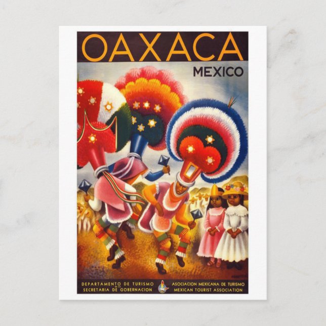 Oaxaca Mexiko Vintage Reise Postkarte (Vorderseite)