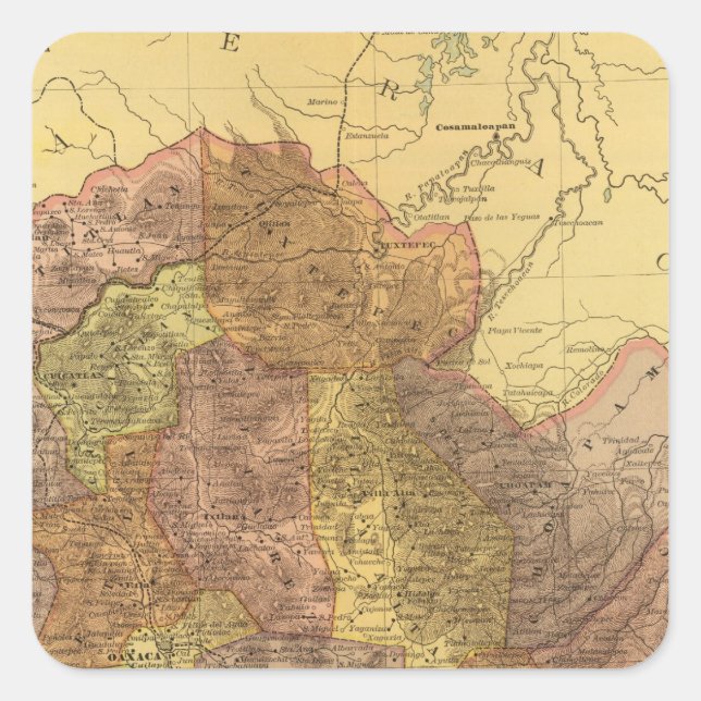 Oaxaca Quadratischer Aufkleber (Vorderseite)