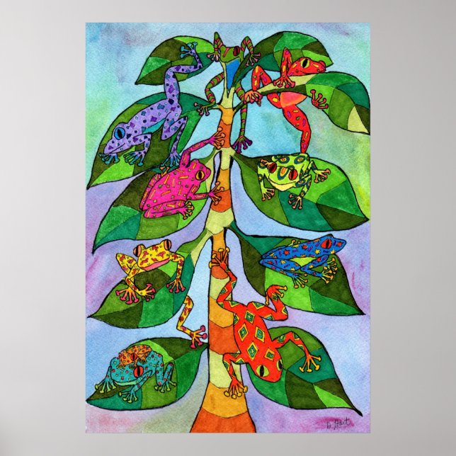 Oaxacan Frog Tree of Life Poster (Vorne)