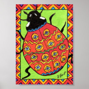 Oaxacan Ladybug Mini Mexikanische Volkskunst Poster