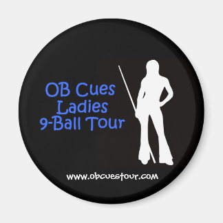 OB Cues Ladys 9-Ball Tour Magnet Logo (2)