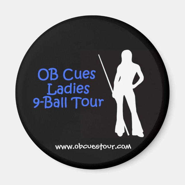 OB Cues Ladys 9-Ball Tour Magnet Logo (2) (Vorne)