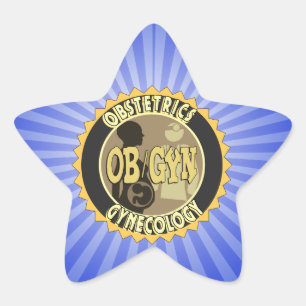 OB/GYN-DOKTOR-LOGO Stern-Aufkleber
