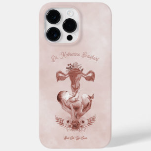 Ob/Gyn Midfrau Floral Kindgeburt Cervix Ovarien Case-Mate iPhone 14 Pro Max Hülle