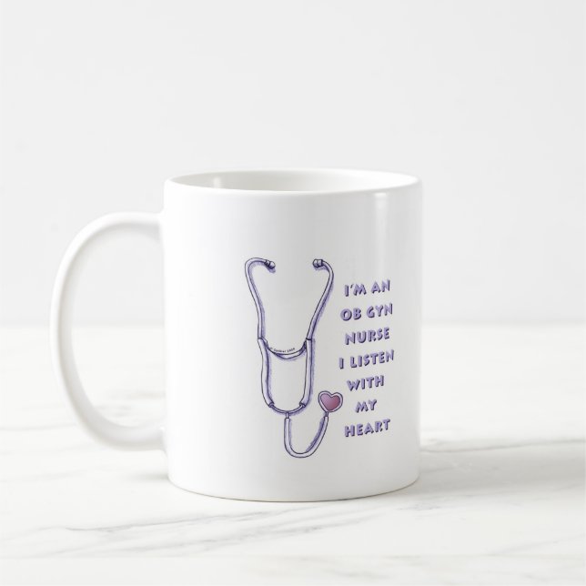 Ob Gyn Nurse Heart Kaffeetasse (Links)