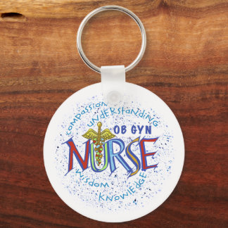 Ob Gyn Nurse Motto individuelle Name Schlüsselanhänger