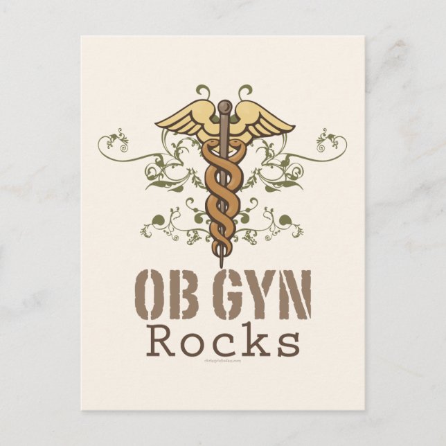 OB GYN Rocks Postkarte (Vorderseite)