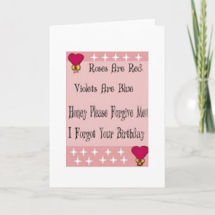 OB! Ich habe deinen Geburtstag vergessen Karte