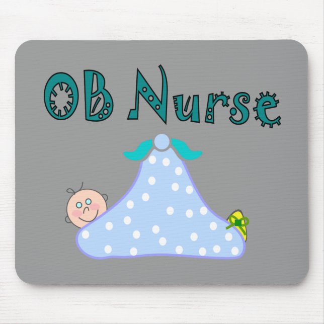 OB Krankenschwester-Geschenke, Baby in der Mousepad (Vorne)