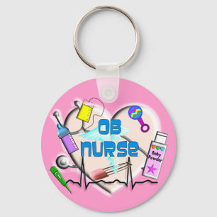 OB Krankenschwester-Kunst-Geschenke Schlüsselanhänger