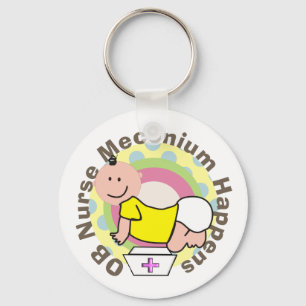 OB Nurse Geschenke "Meconium Happens" Schlüsselanhänger