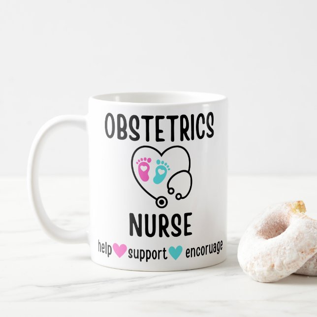 OB Nurse Gift Obstetrics Nurse Obstetric Nurse Kaffeetasse (Mit Donut)