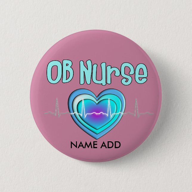 OB Nurse Name Buttons anpassbar (Vorderseite)