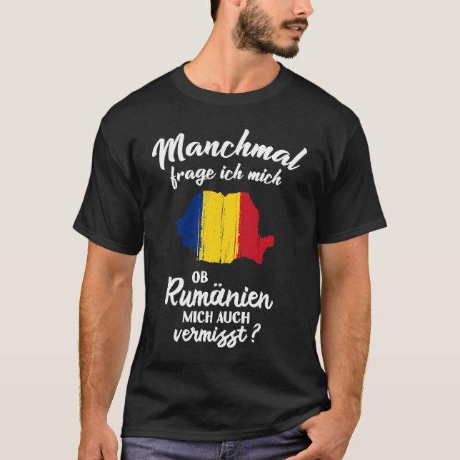 Ob Romania mich vermisst   Romanian Romania T-Shirt (Vorderseite)