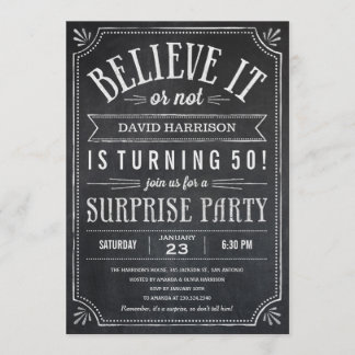 Ob Sie es glauben oder nicht überraschen Geburtsta Einladung
