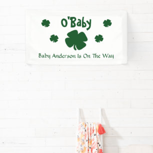 O'Baby St Patrick's Day Baby Shower Banner
