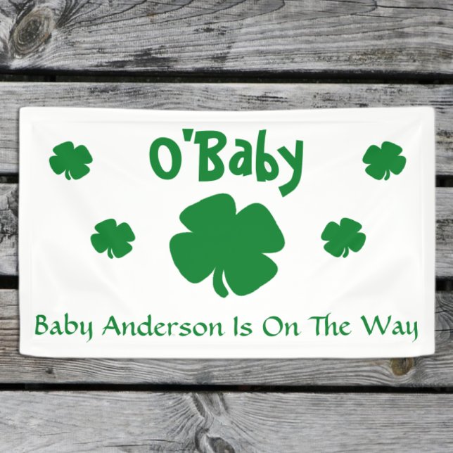 O'Baby St Patrick's Day Baby Shower Banner (Von Creator hochgeladen)