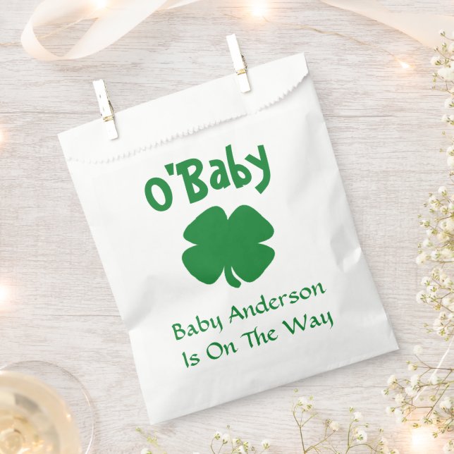 O'Baby St Patrick's Day Baby Shower Geschenktütchen (Ausgeschnitten)