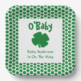 O'Baby St Patrick's Day Baby Shower Paper Teller