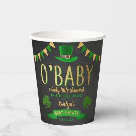 O'Baby St. Patrick's Day Baby Shower Pappbecher