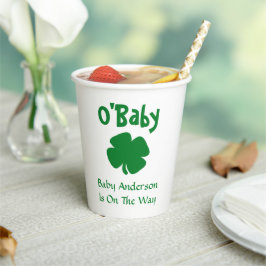 O'Baby St Patrick's Day Baby Shower Pappbecher
