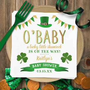 O'Baby St. Patrick's Day Baby Shower Serviette