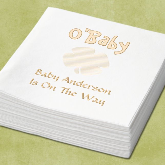 O'Baby St Patrick's Day Baby Shower Servietten Mit Folie (Von Creator hochgeladen)
