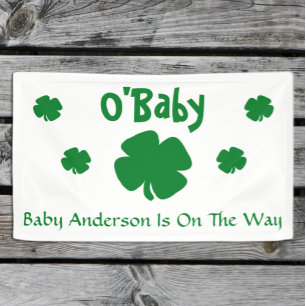 O'Baby St. Patrick's Day Babyparty Banner