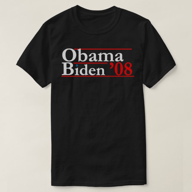 Obama 08 Retro-Kampagne Obama Biden T-Shirt (Design vorne)