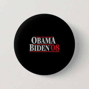 Obama 08 Shirt - Retro-Kampagne Obama Biden Button