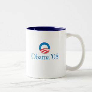 Obama '08 zweifarbige tasse