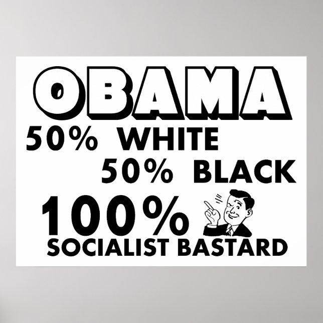 Obama: 100% Sozialist! Poster (Vorne)
