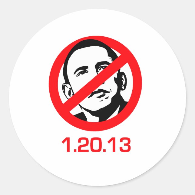 Obama - 1.20.13 runder aufkleber (Vorderseite)