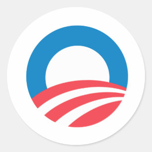 Obama 2008 O Runder Aufkleber