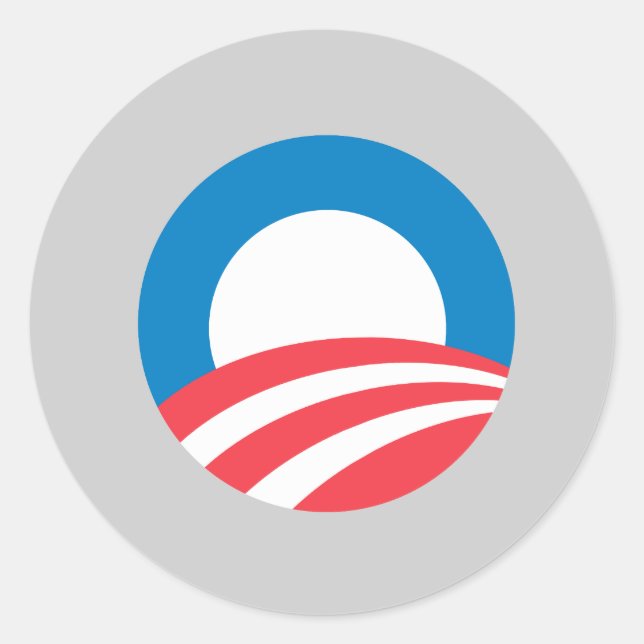 Obama 2008 runder aufkleber (Vorderseite)