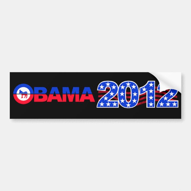 OBAMA 2012 Autoaufkleber (Vorne)