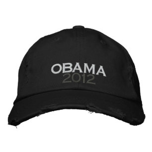OBAMA 2012 gestörte Chino Twill Cap Bestickte Baseballkappe