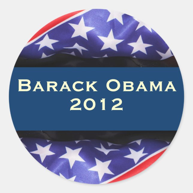 OBAMA 2012 Kampagne-Sticker Runder Aufkleber (Vorderseite)