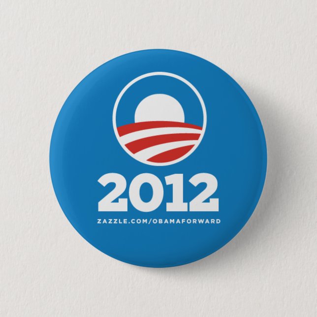 Obama "2012" Knopf-Button Button (Vorderseite)