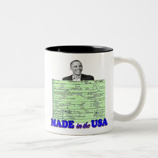 Obama 2012 machte in USA Zweifarbige Tasse