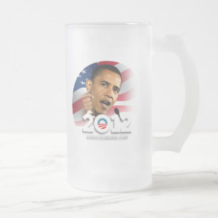Obama 2012 mattglas bierglas