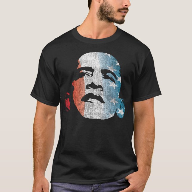 Obama 2012 rotes weißes und blau T-Shirt (Vorderseite)