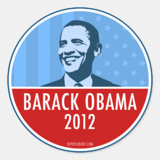 Obama 2012 runder aufkleber